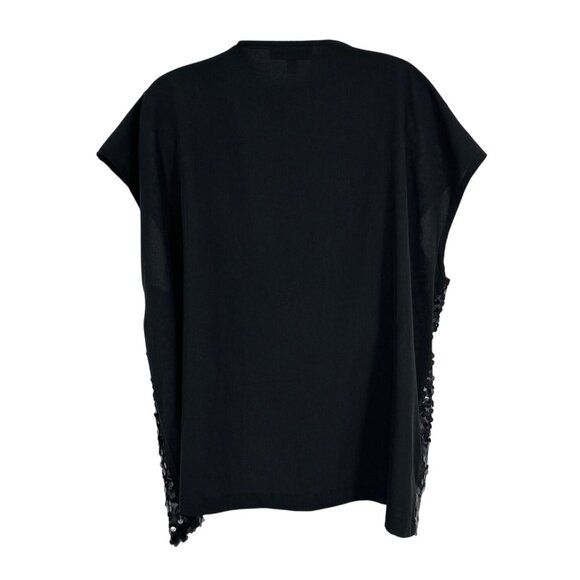 Lane Bryant Womens Black Sequin Embellished Blouse Size 16 - Picture 3 of 8